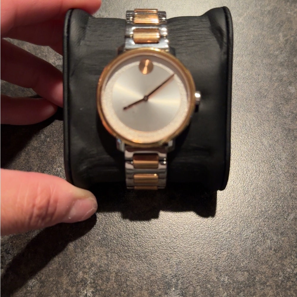 Women’s Silver and Rose Gold Movado Watch